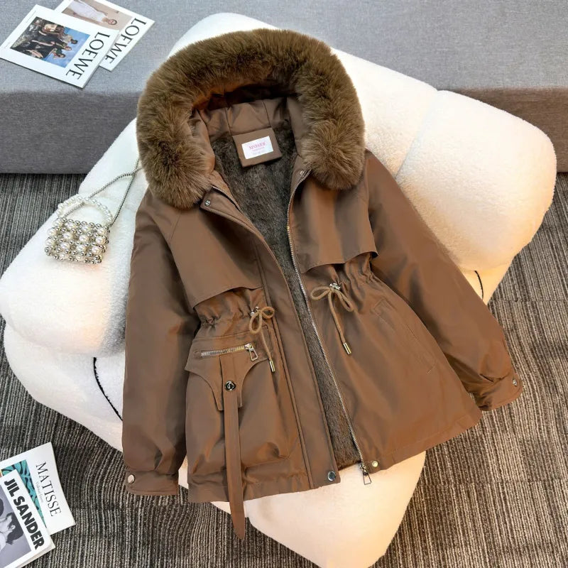 Women's Soft Structured Coat – Warm Loose Fit Longline Outerwear