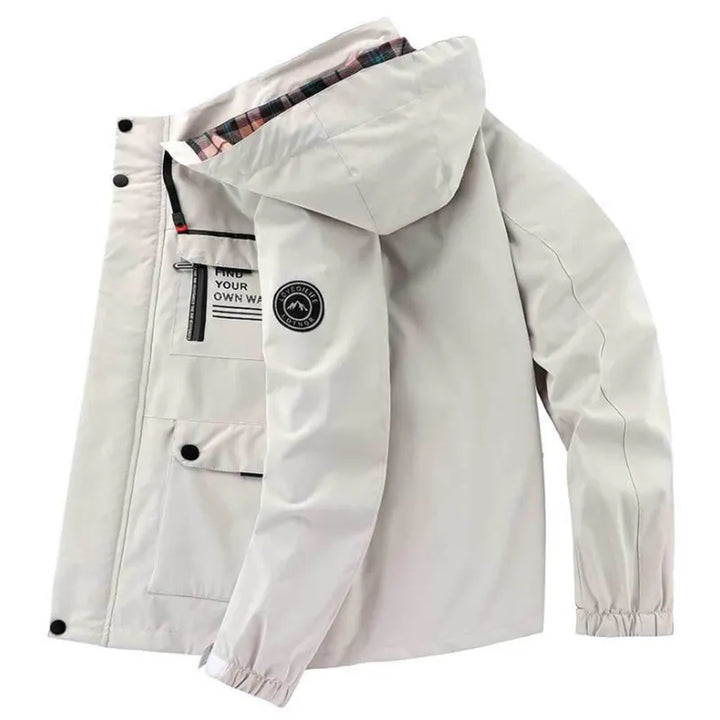 Men's Parka Jacket – Hooded, Windproof, Casual, Multi-Pocket