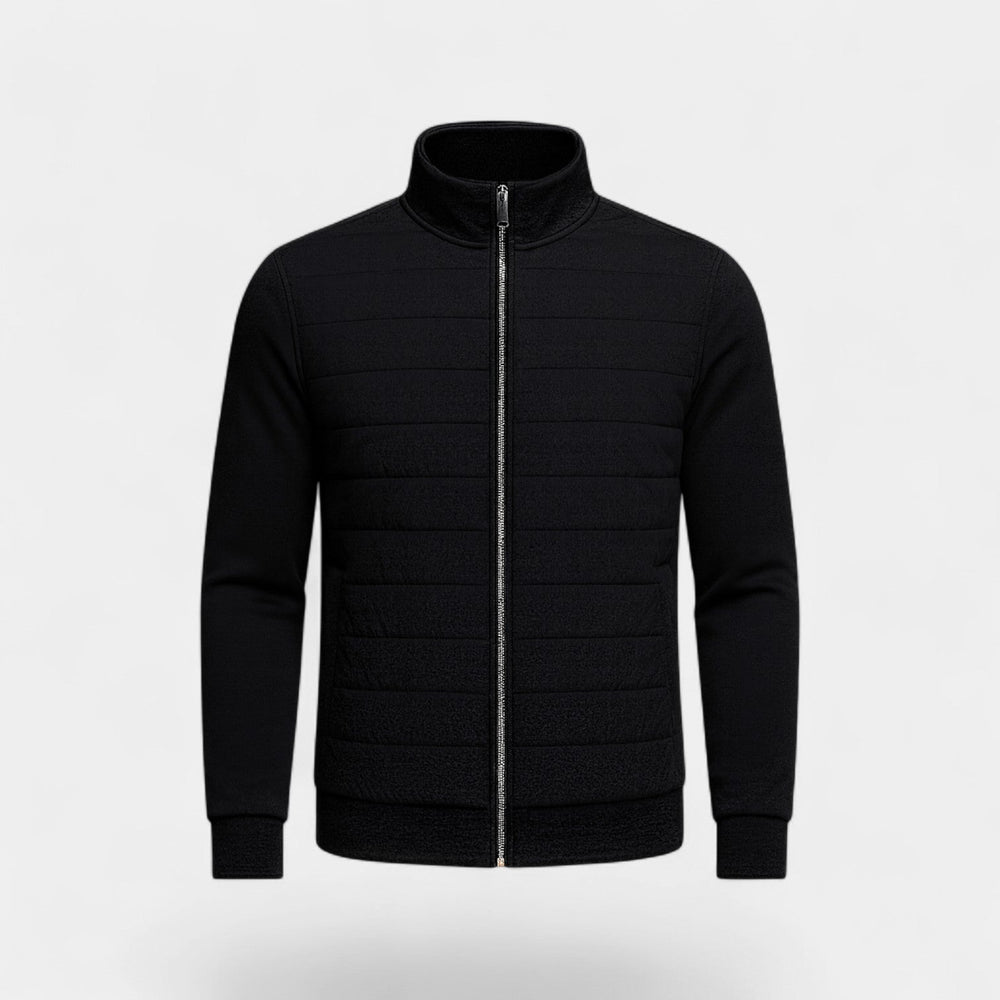 Men's Knitted Jacket – Lightweight Stand Collar Cut