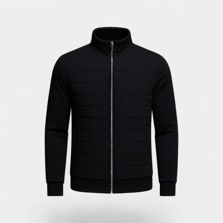 Men's Knitted Jacket – Lightweight Stand Collar Cut