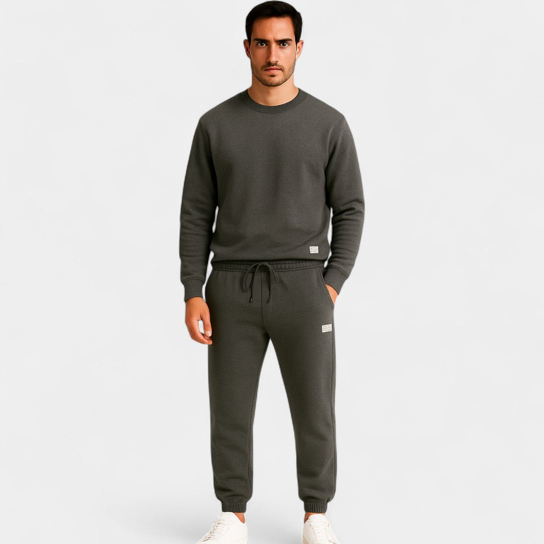 Men's Wool Loungewear Set – Crew Neck and Trousers