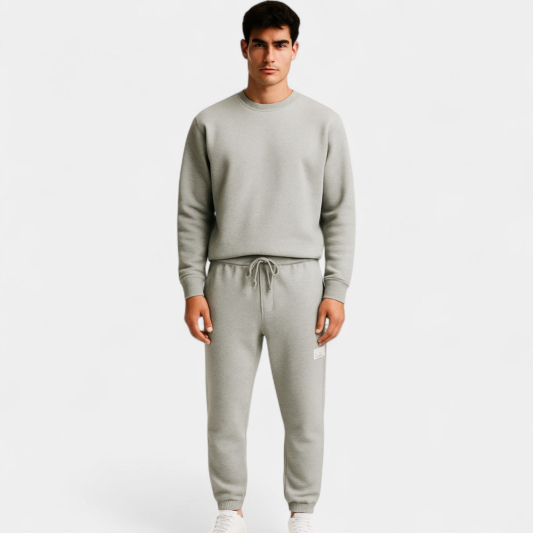Men's Wool Loungewear Set – Crew Neck and Trousers
