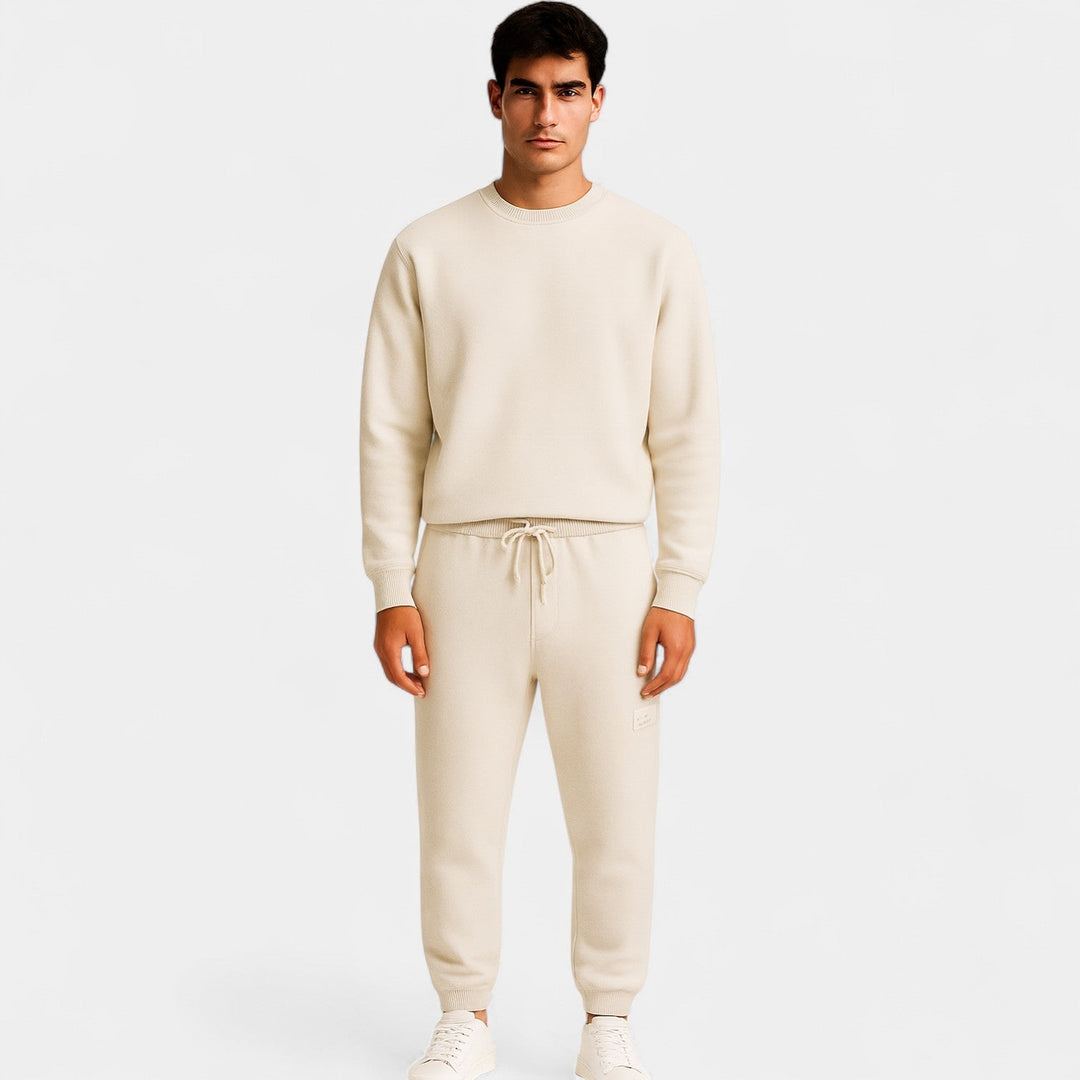 Men's Wool Loungewear Set – Crew Neck and Trousers