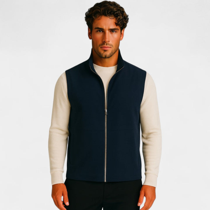 Men's Utility Body Warmer – Structured Stand Collar