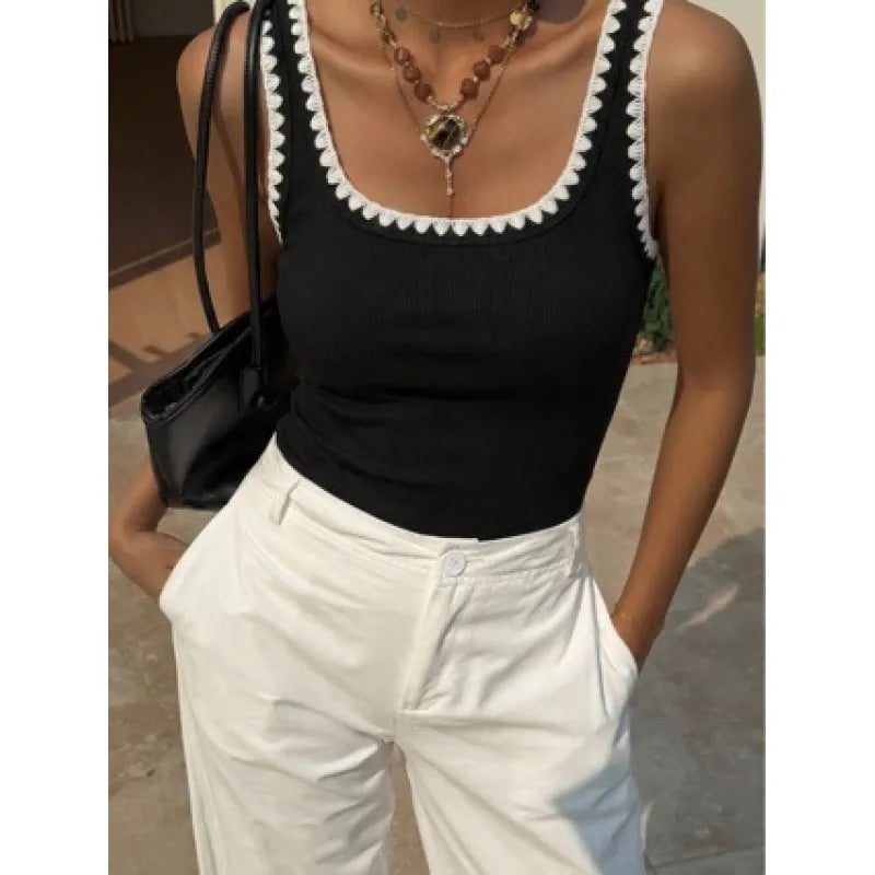 Women's Sleeveless Knit Vest Layer – Slip Style for Layering