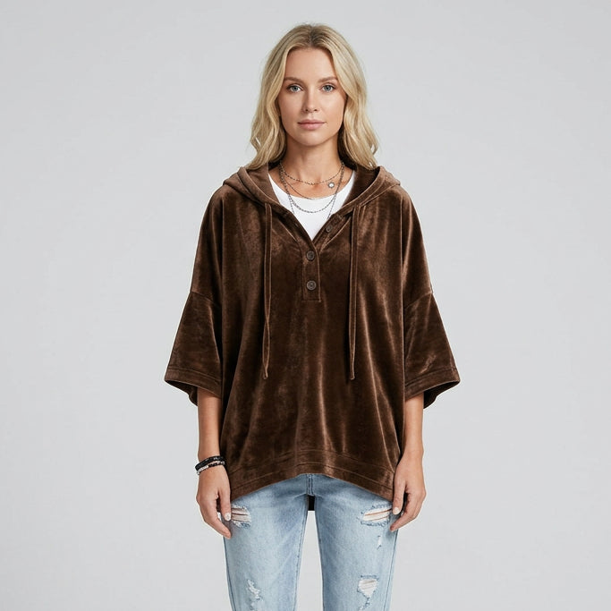 Women's Relaxed Fit Blouse – Smooth Lightweight Fabric Top