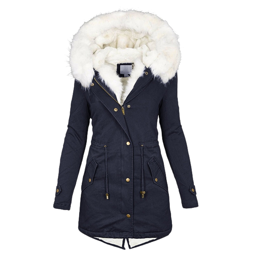 Padded Jacket for Women – Warm, Stylish Contrast Collar Outerwear