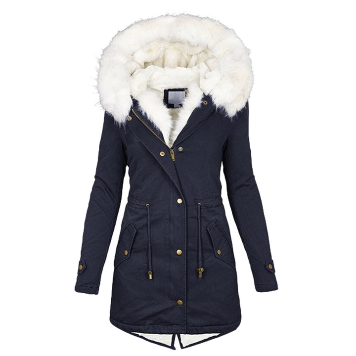 Padded Jacket for Women – Warm, Stylish Contrast Collar Outerwear