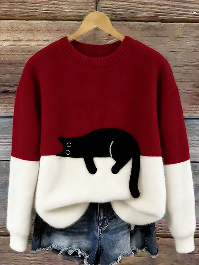 Women's Fleece Pullover Sweater – Relaxed Fit Long Sleeve