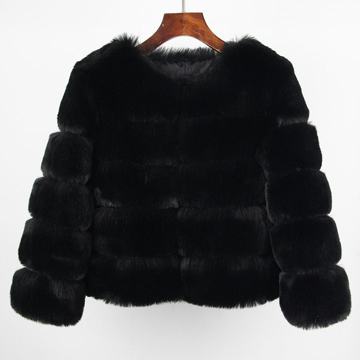 Women's Faux Fur Coat – Densely Plush, Modern Commute Silhouette