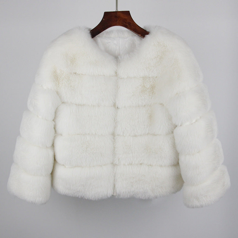 Women's Faux Fur Coat – Densely Plush, Modern Commute Silhouette