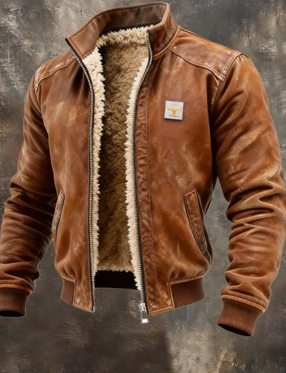 Men's Jacket – Quilted Slim Fit, Soft Structured Fabric, Stand Collar