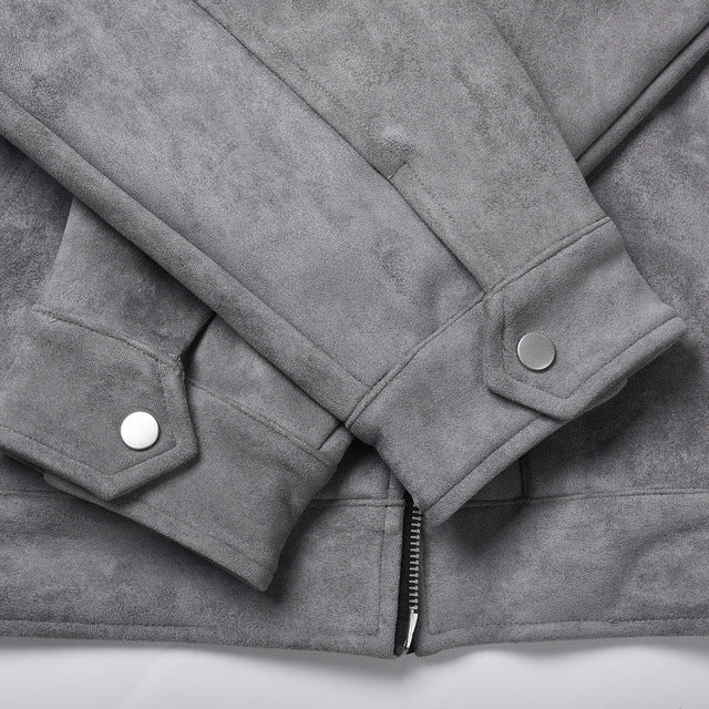 Men's Cotton Zip Jacket – Multi-Pocket Minimalist Design