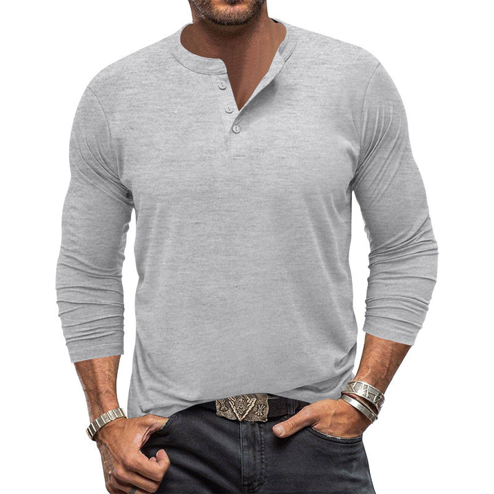 Men's Slim Fit Long Sleeve T-Shirt – Soft Cotton Crew Neck Pullover