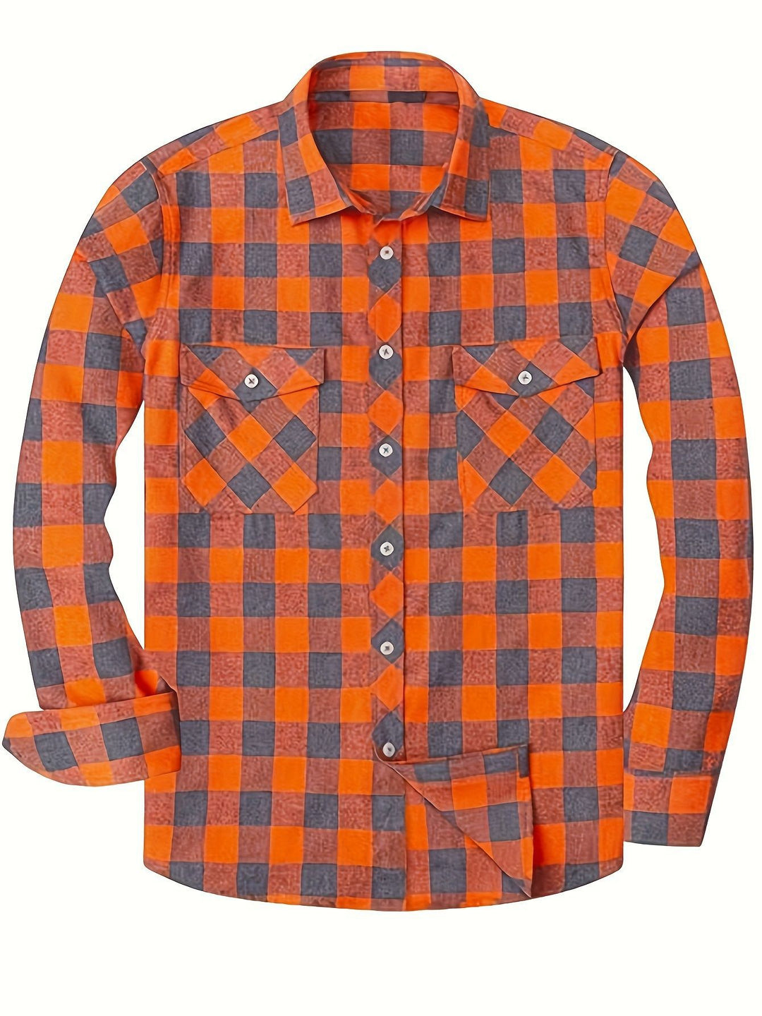 Men's Plaid Shirt – Cotton Long Sleeve Relaxed Cardigan Fit