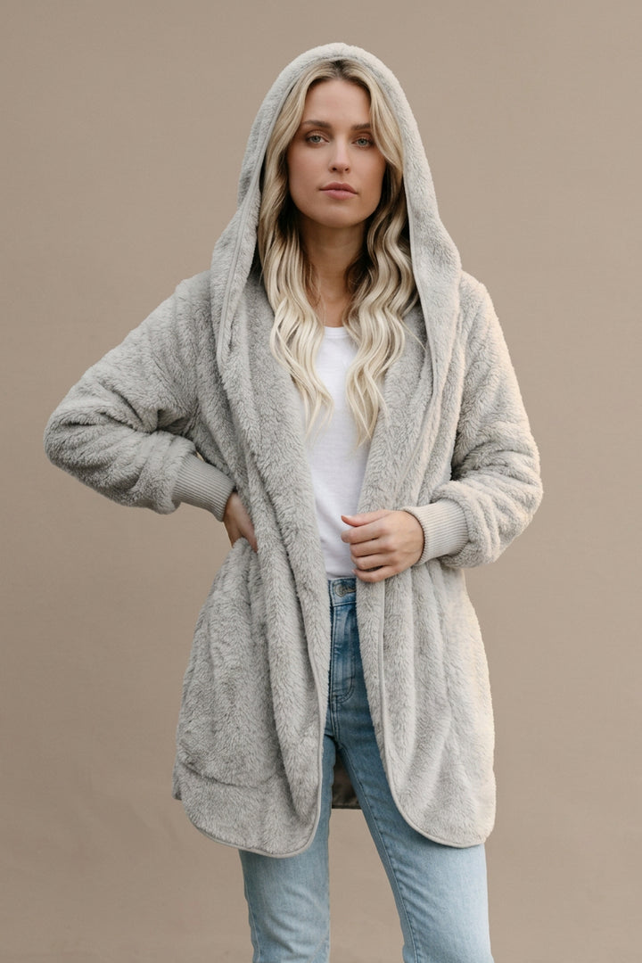 Women's Plaid Goatskin Coat – Long, Relaxed Fit Outerwear