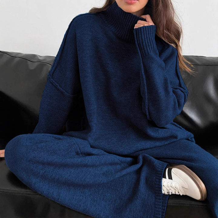 Women's Relaxed Knit Two Piece Set – Soft Long Sleeve Sweater & Pants