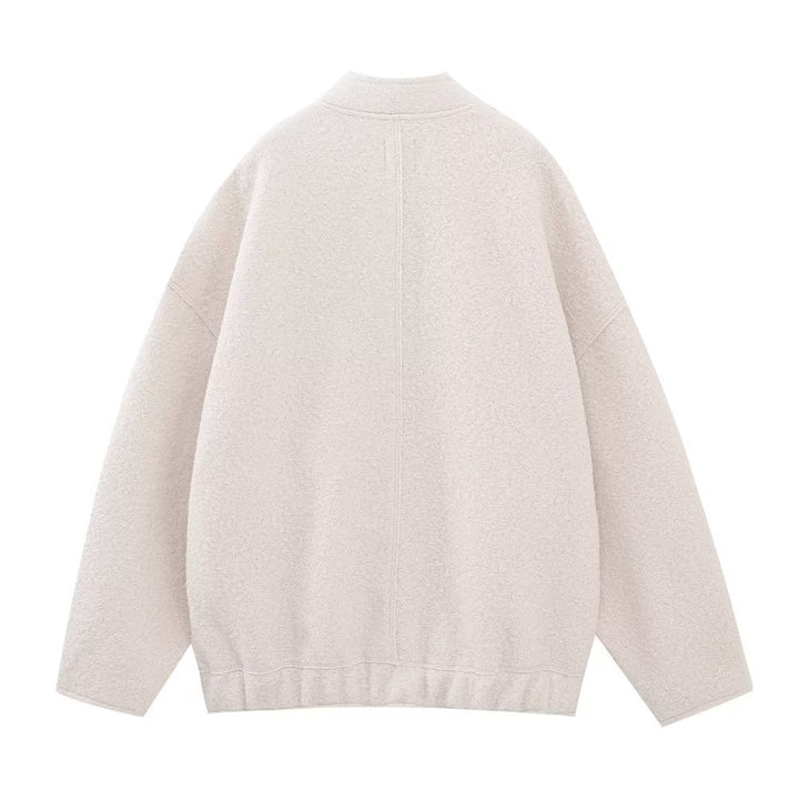 Women's Bomber Jacket Coat – Relaxed Fit with Utility Pockets