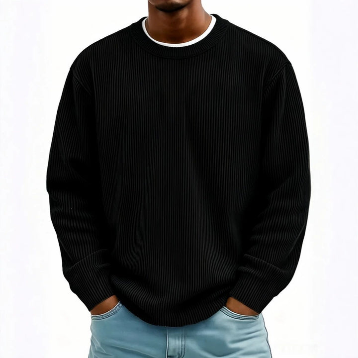 Men's Corduroy Pullover Sweatshirt – Casual Long Sleeve Relaxed Fit