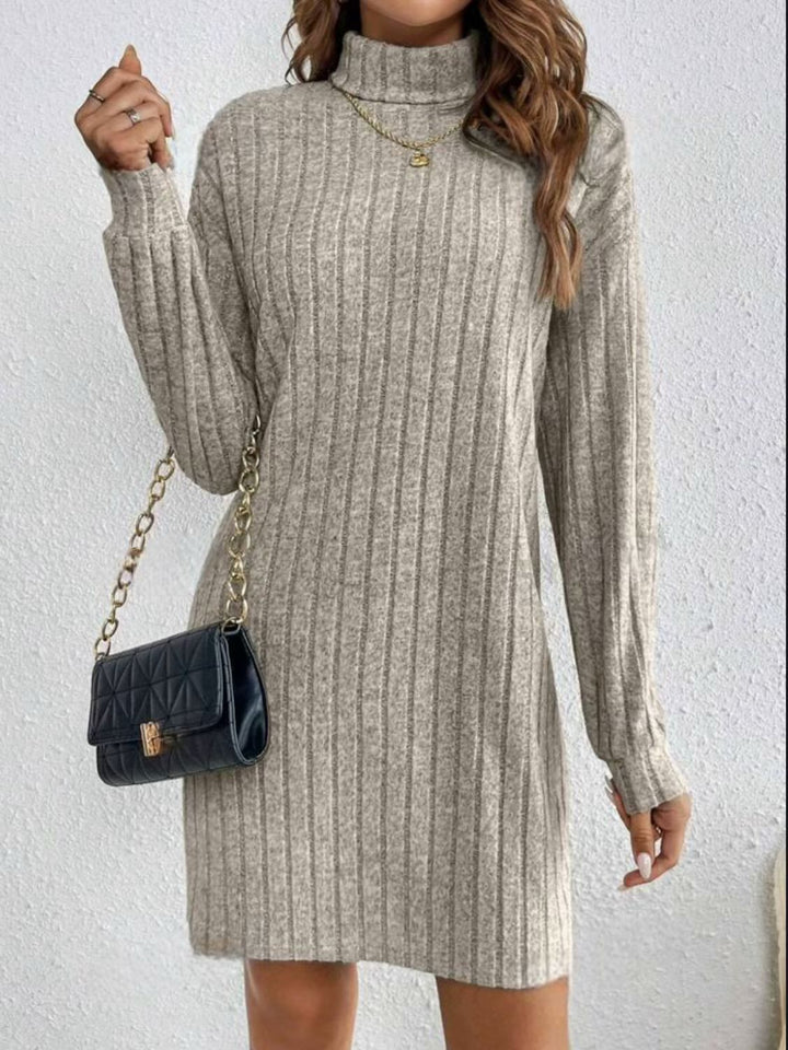 Women's Cotton Blend Midi Dress – Relaxed Fit Everyday Style