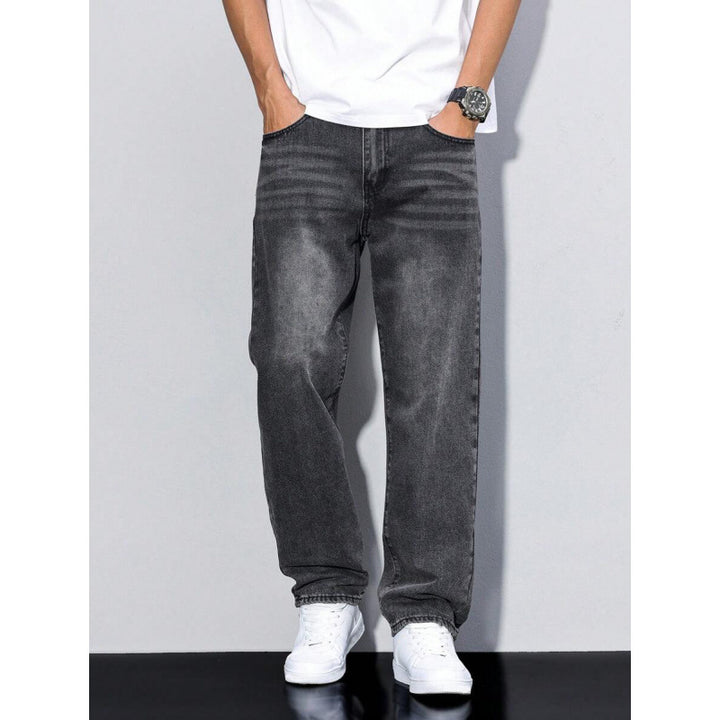 Men's Wool-Lined Straight-Leg Jeans – Relaxed Loose Fit