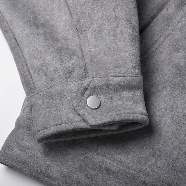Men's Cotton Zip Jacket – Multi-Pocket Minimalist Design