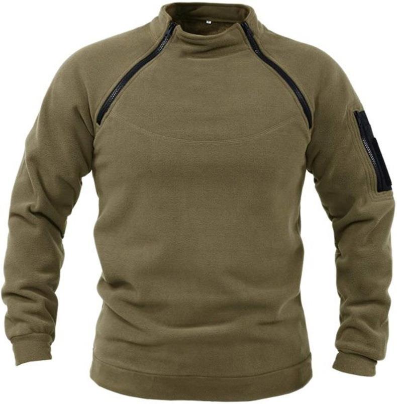 Men's Warm Stand Collar Sweater – Plush Relaxed Fit Pullover