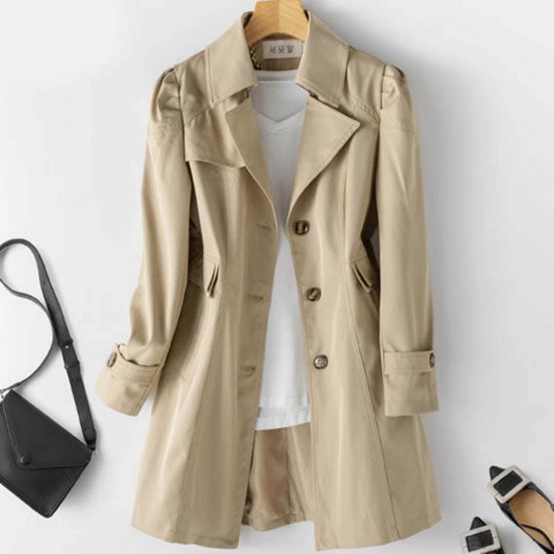 Women's Oversized Coat – Stretch Leisure Jacket, Relaxed Fit