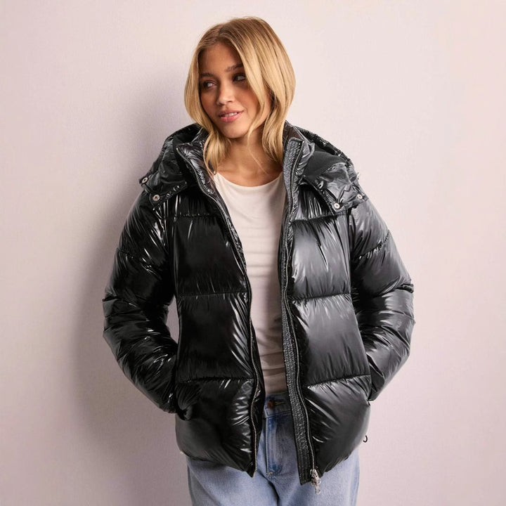 Women's Cotton-Linen Jacket with Padded Hood – 3D Street Style