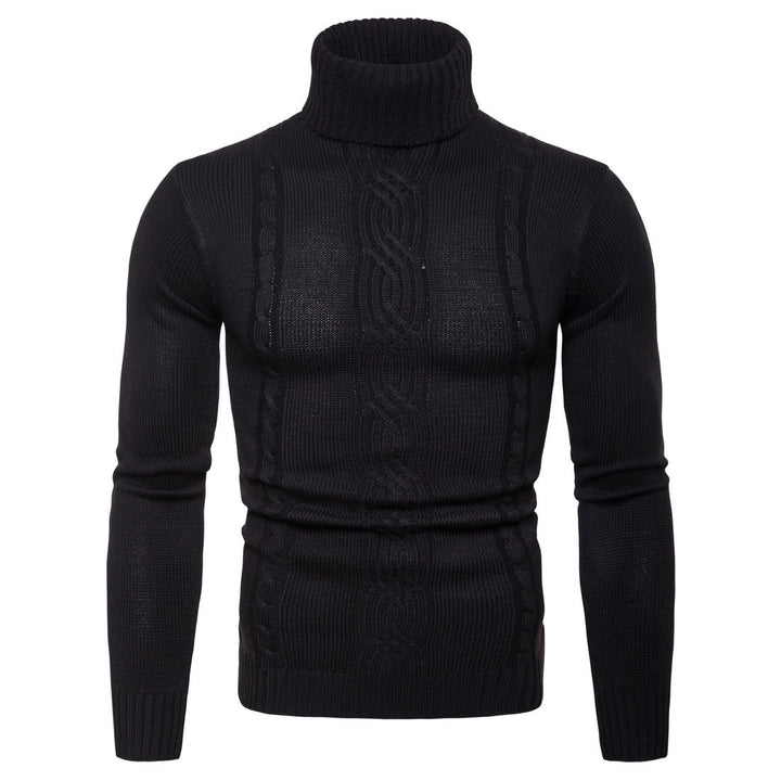 Men's Wool Blend Sweater – Textured Jacquard Knit Pullover