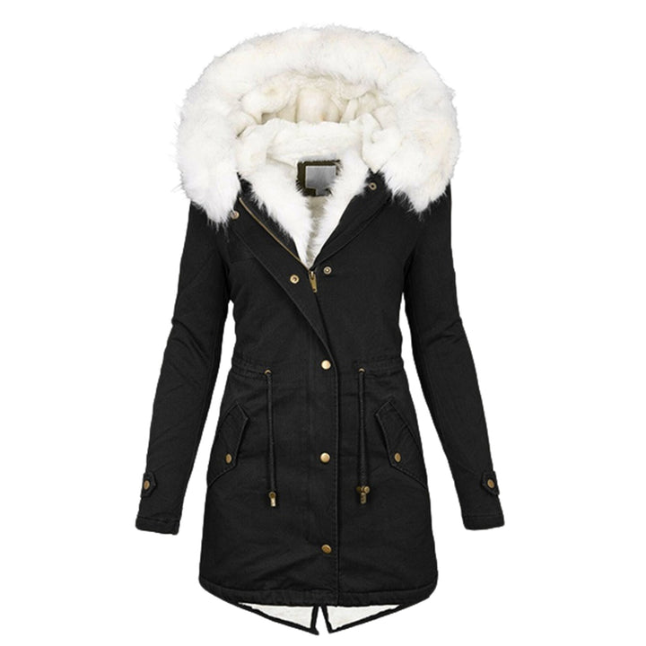 Padded Jacket for Women – Warm, Stylish Contrast Collar Outerwear