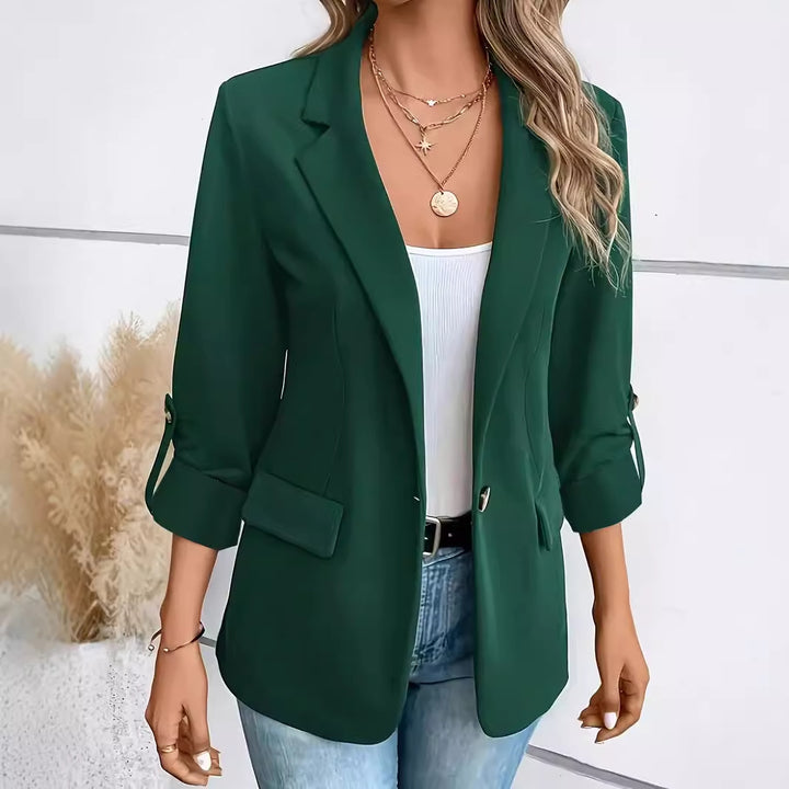 Women's Suit Coat for Work – Long Sleeve Streamlined Blazer