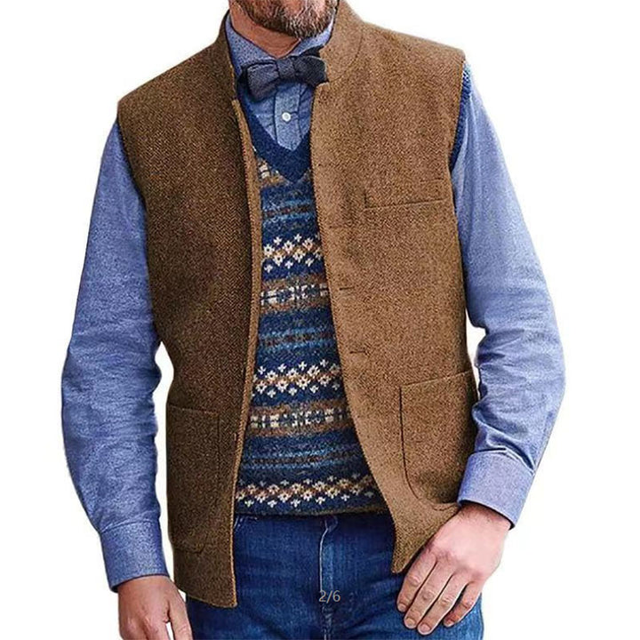 Men's Cotton Vest – Casual Cardigan Style with Clean Silhouette