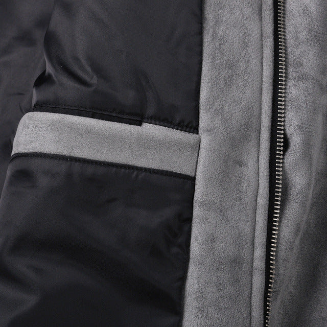 Men's Cotton Zip Jacket – Multi-Pocket Minimalist Design
