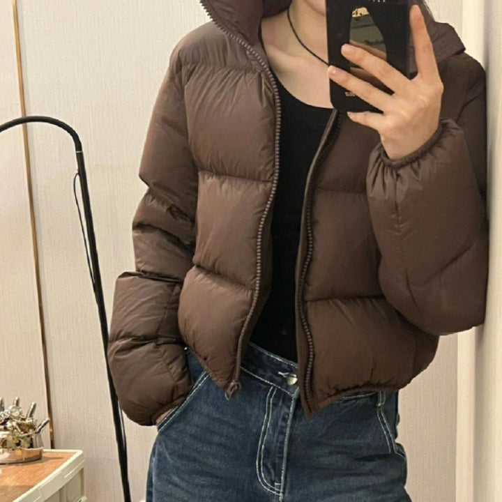 Women's Short Padded Winter Coat – Extra Thick Loose Fit for Petite