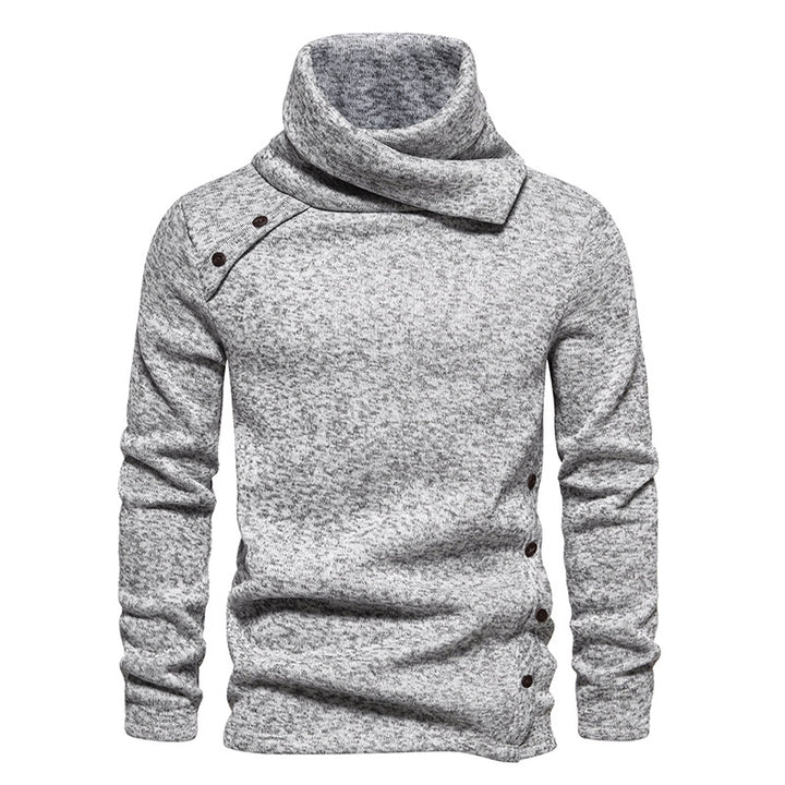 Men's Cascading Collar Sweater Coat – Wool Lined Pullover Knit
