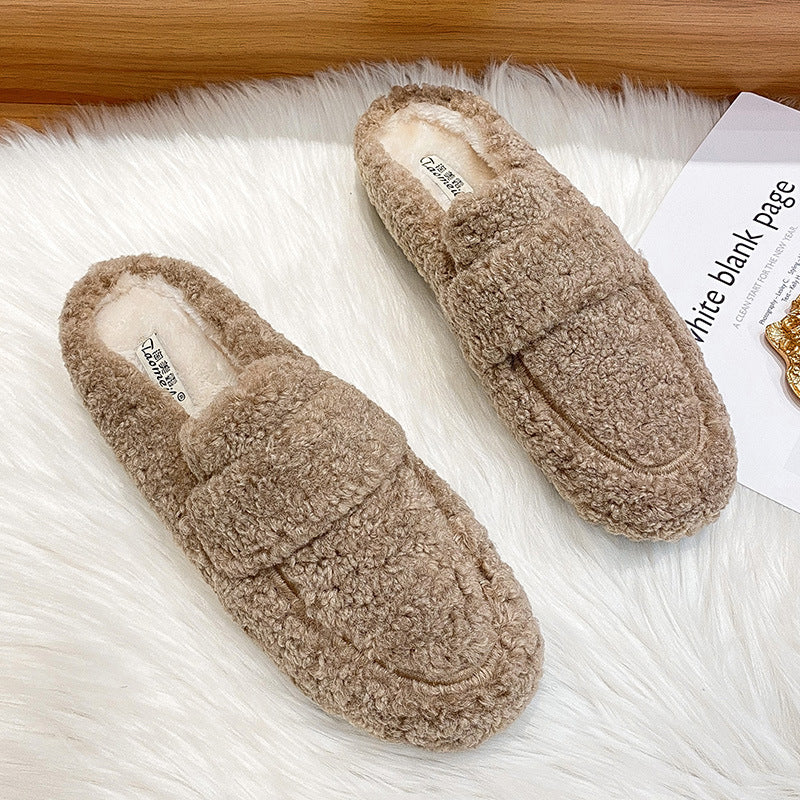 Women's Lambswool Slipper – Cushioned Flat Indoor Comfort