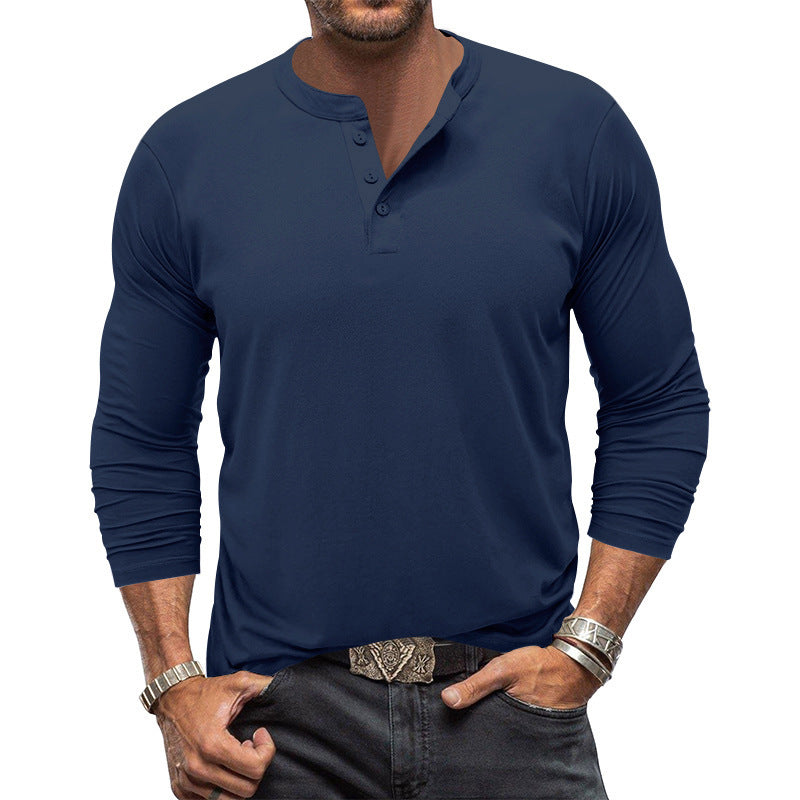 Men's Slim Fit Long Sleeve T-Shirt – Soft Cotton Crew Neck Pullover