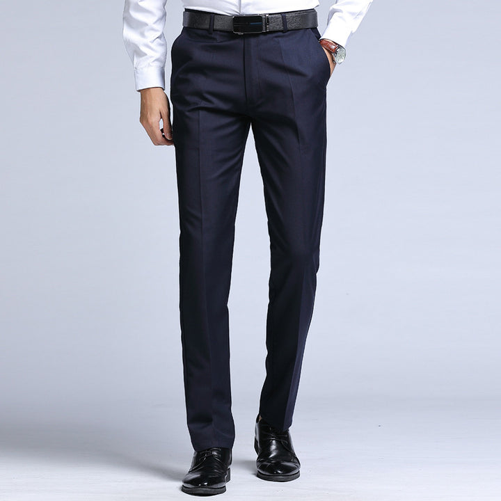 Men's Slim Fit Trousers – Structured Blend Business Pants