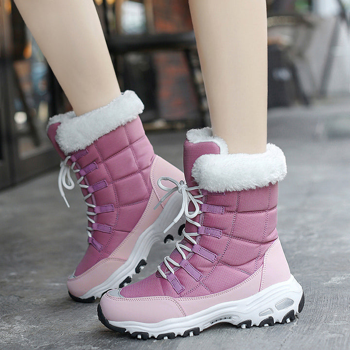 Women's Ankle Snow Boot – Quilted, Plush Lined, Chunky Sole