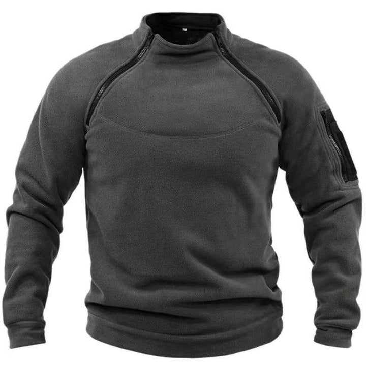 Men's Warm Stand Collar Sweater – Plush Relaxed Fit Pullover