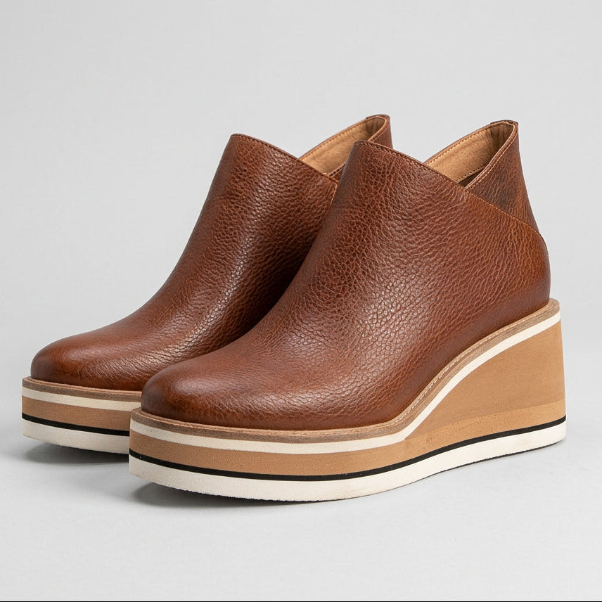 Women's Wedge Ankle Boot – Side Zip, Low Tube Silhouette