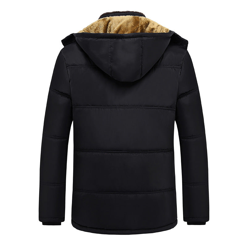 Men's Plush Zipper Cardigan Coat for Cold Weather Comfort