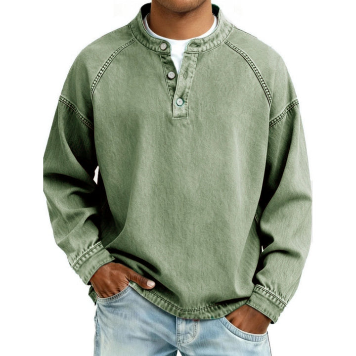 Men's Cotton Slim Fit Pullover Shirt – American Vintage Style