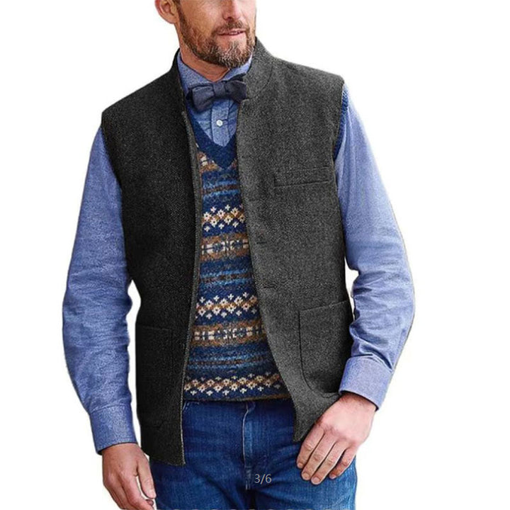 Men's Cotton Vest – Casual Cardigan Style with Clean Silhouette