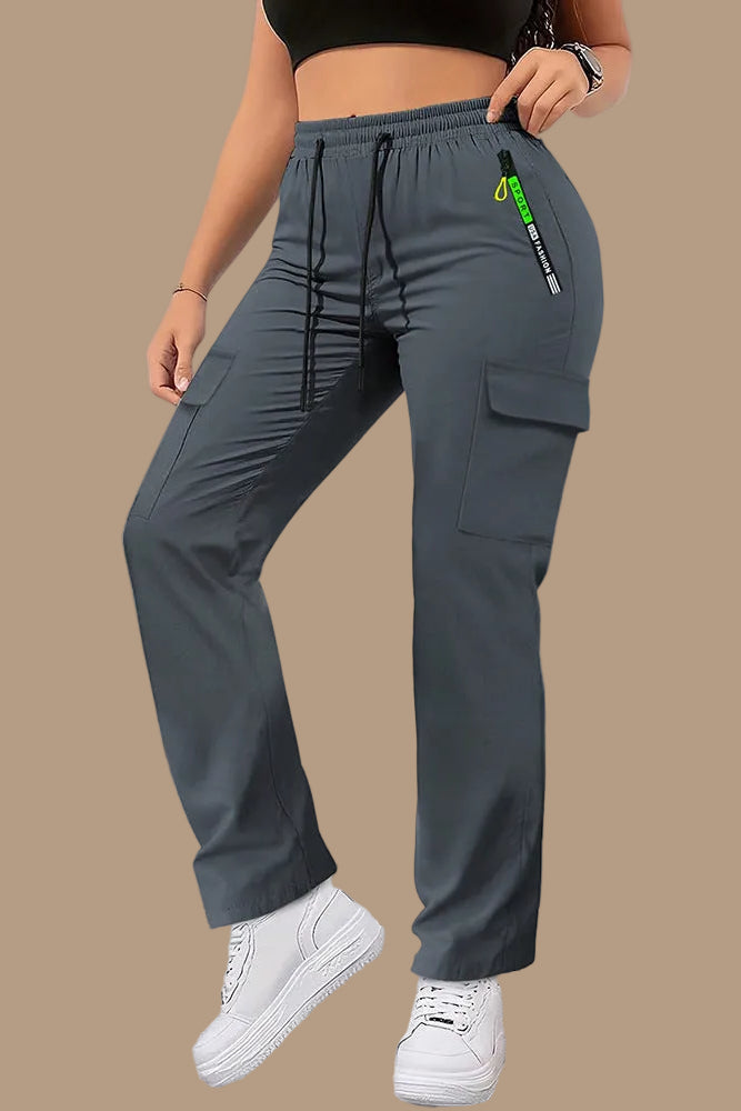 Women's Casual Cotton Pants – Relaxed Straight-Leg with Large Pockets
