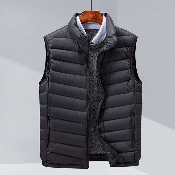 Men's Thermal Vest – Lightweight Cotton Stand Collar Casual Layer