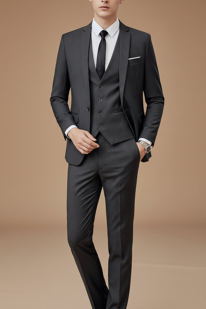 Men's Three Piece Suit – Slim Fit Cotton Modern Tailored Set