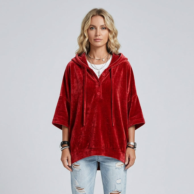 Women's Relaxed Fit Blouse – Smooth Lightweight Fabric Top
