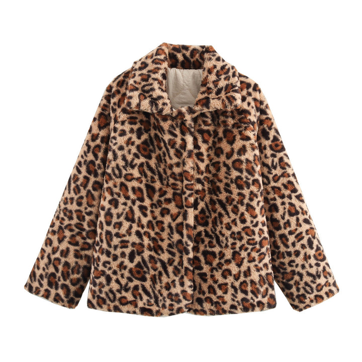 Women's Reversible Animal Print Jacket – Structured Double-Sided Fabric